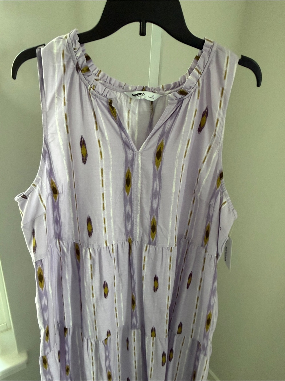 Sonoma Lavender Tiered Maxi Dress with Mustard Accents - Picture 6 of 7